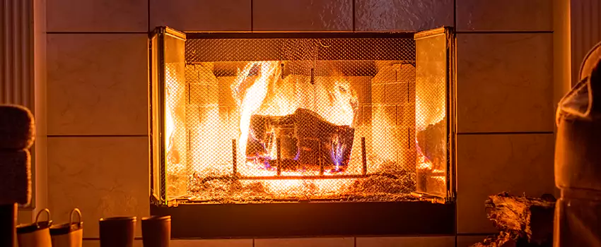 Mendota Hearth Landscape Fireplace Installation in Hicksville, New York